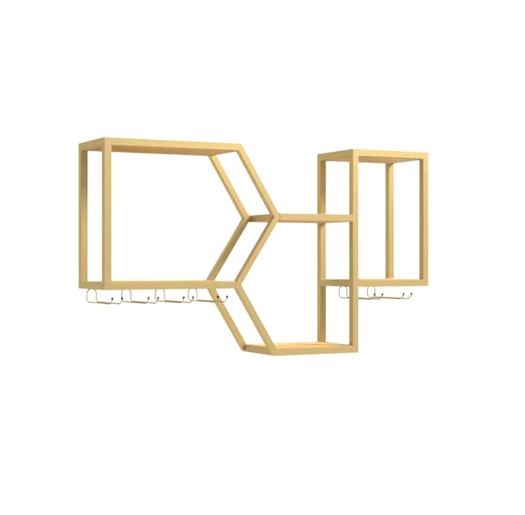 Modern Style Bookcase Wall Mounted Metal Bookshelf for Home Office