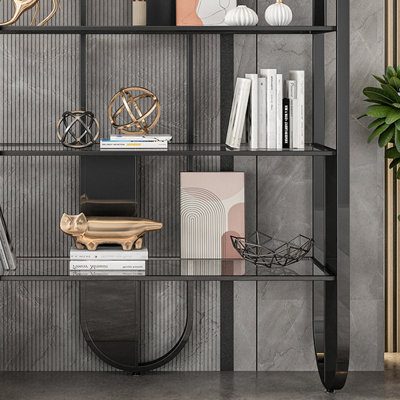 Geometric Modern Style Bookcase Metal Open Back Bookshelf for Home Office