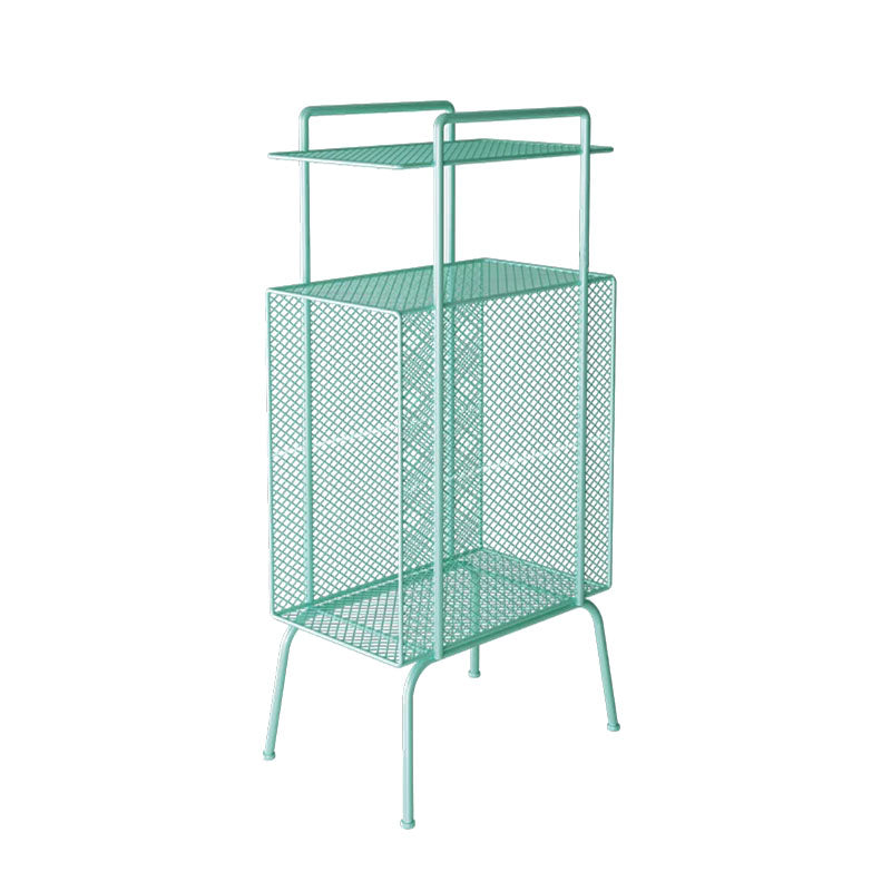 27.5"H Contemporary Style Bookcase Metal Open Back Bookshelf for Home