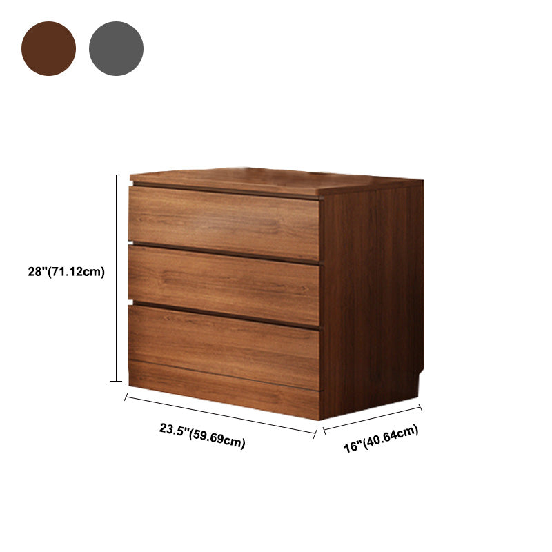 16" W Wooden Chest Modern Style Storage Chest Dresser with Drawers and Doors