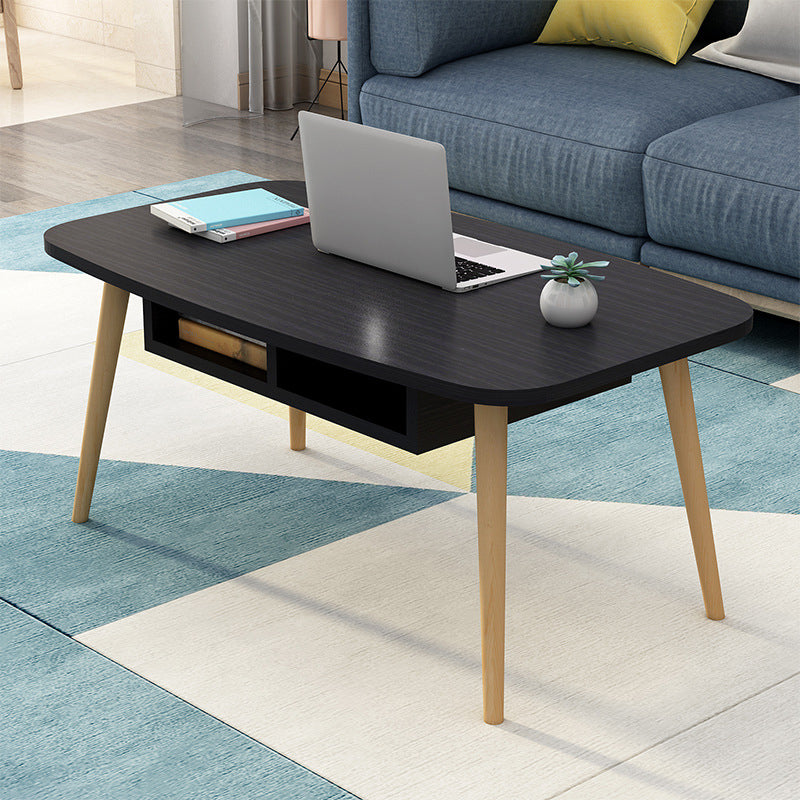 Modern 16.5"Tall 4 Legs Rectangular Wooden Table Top Coffee Table