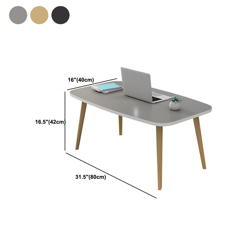 Modern 16.5"Tall 4 Legs Rectangular Wooden Table Top Coffee Table