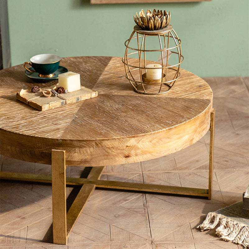 French Country Geometric Coffee or End Table Wood Coffee Table