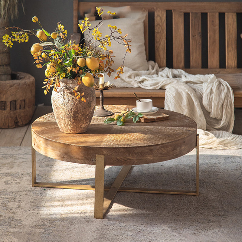 French Country Geometric Coffee or End Table Wood Coffee Table