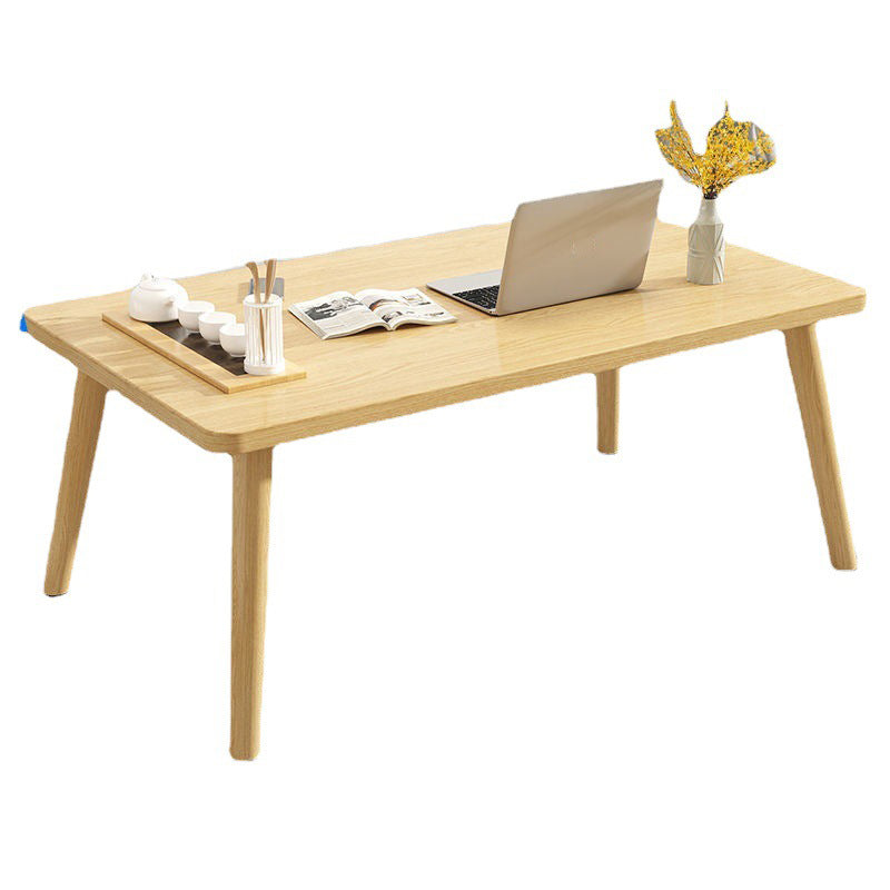 16.5"Tall 4 Legs Natural/ White Rectangular Wooden Table Top Coffee Table