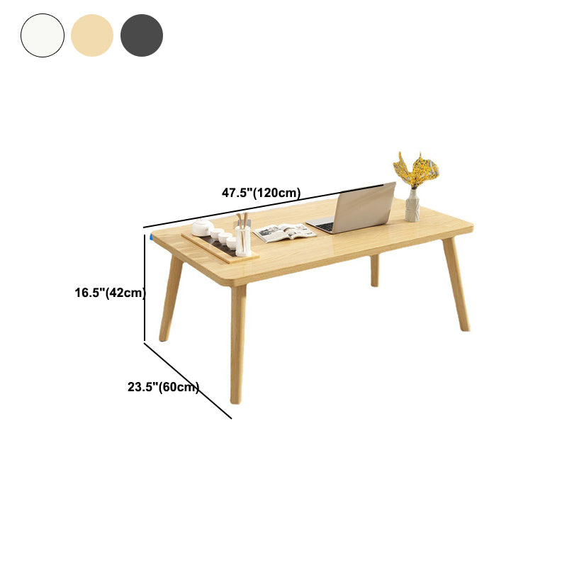 16.5"Tall 4 Legs Natural/ White Rectangular Wooden Table Top Coffee Table