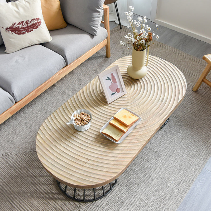 Scandinavian 1 Single Coffee Table Solid Wood Cocktail Table