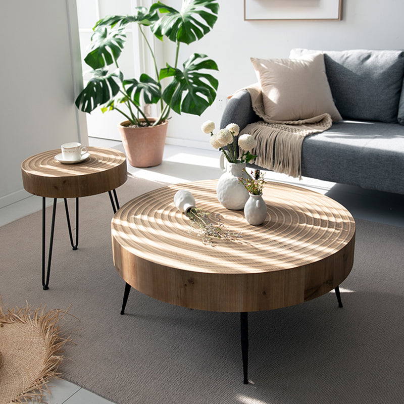Scandinavian 1 Single Coffee Table Solid Wood Cocktail Table