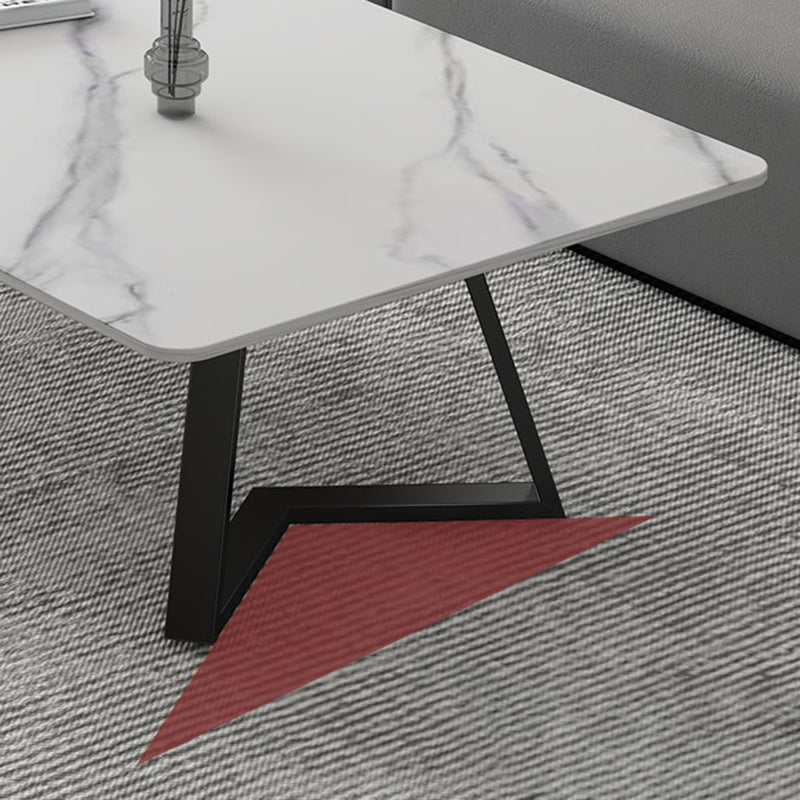 Glam Slate Coffee Table Rectangular Cocktail Table for Living Room