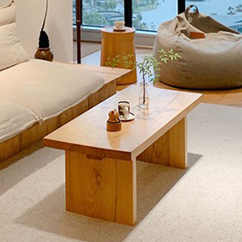North European Sled Coffee Cocktail Table Wood Coffee or End Table