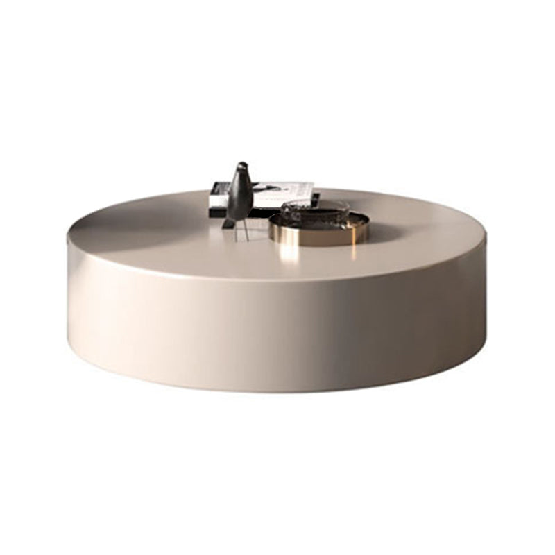 North European Round Coffee Table Wood 1 Cocktail Table with Drawers