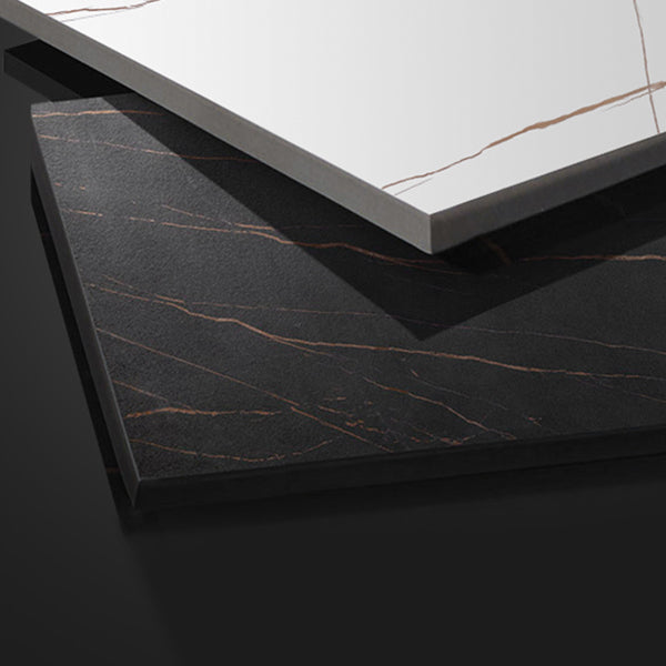 Modern Scratch Resistant Rectangle Table 11.81" W x 31.49" H Stone Table