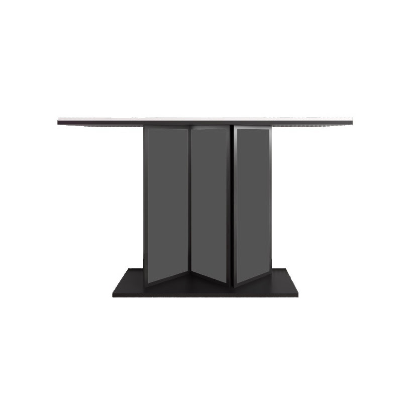 Modern Scratch Resistant Rectangle Table 11.81" W x 31.49" H Stone Table