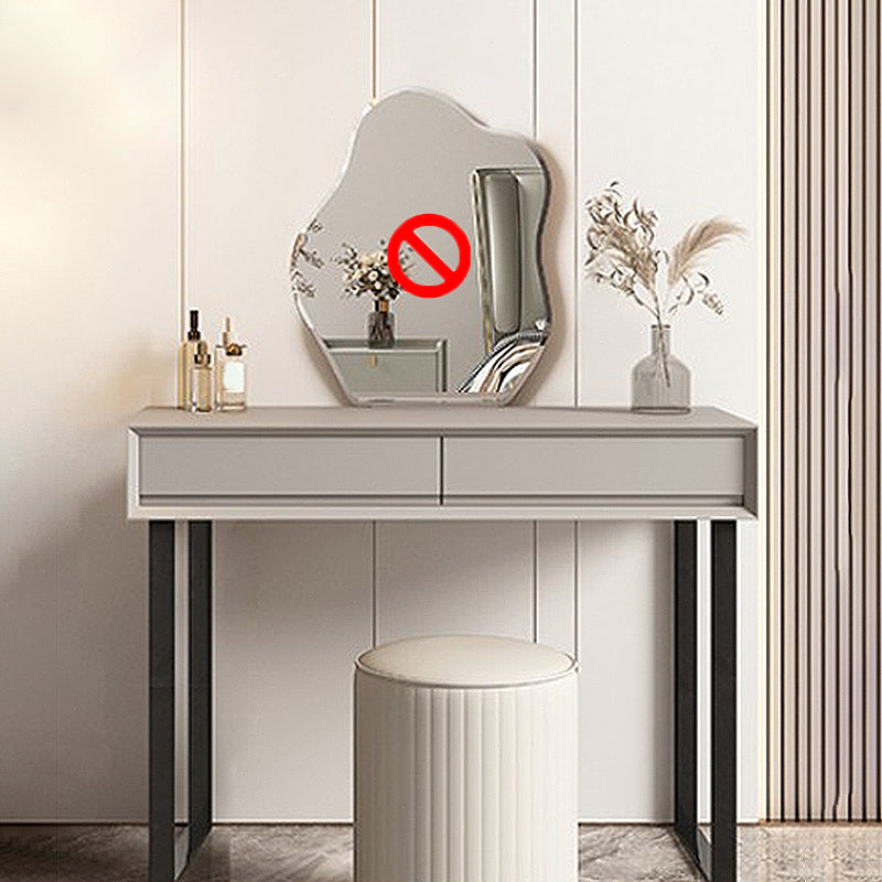 Modern Grey/Beige Vanity Tables Wood and Metal Vanity Makeup Table Set