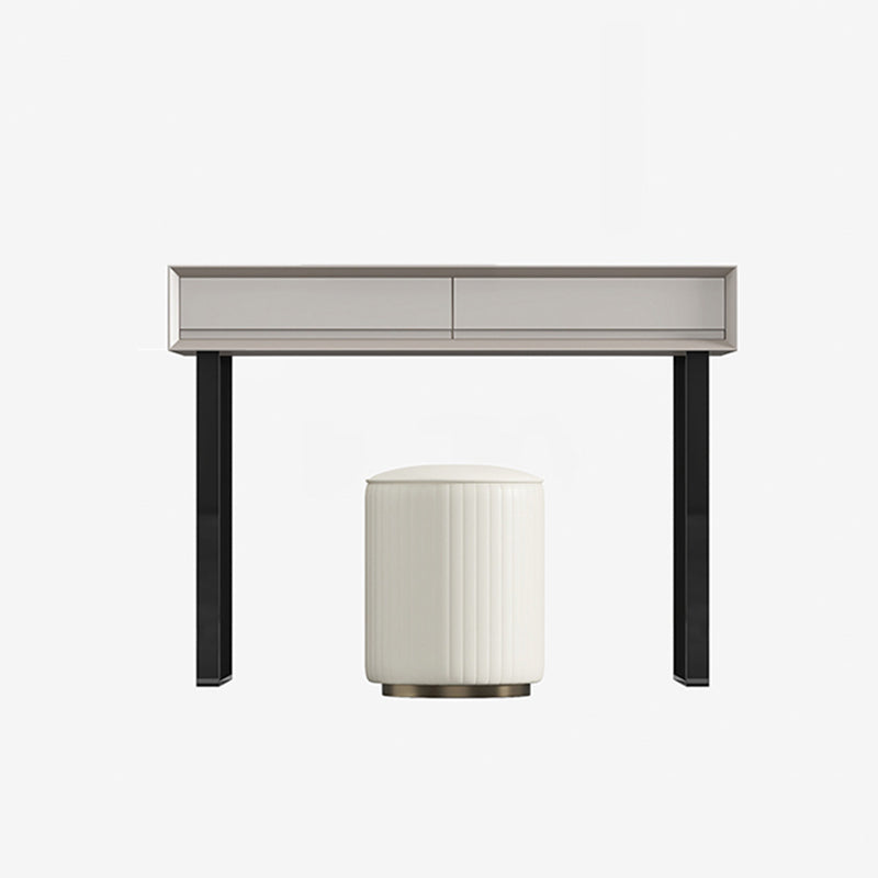 Modern Grey/Beige Vanity Tables Wood and Metal Vanity Makeup Table Set