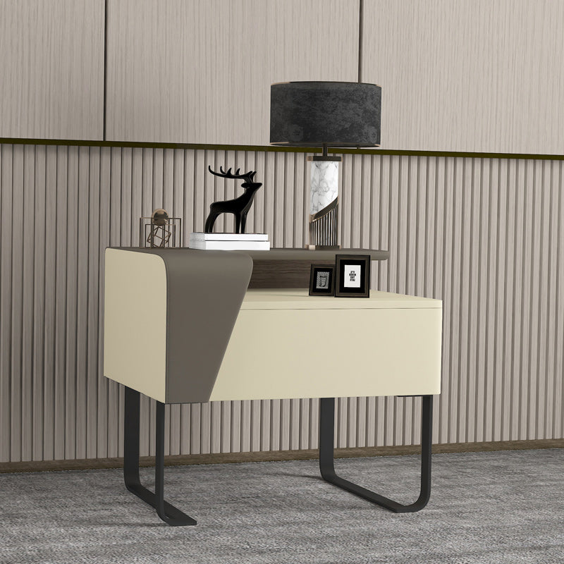 19" Tall 1 - Drawer Wood Nightstand Modem & Contemporary Accent Table Nightstand with Legs