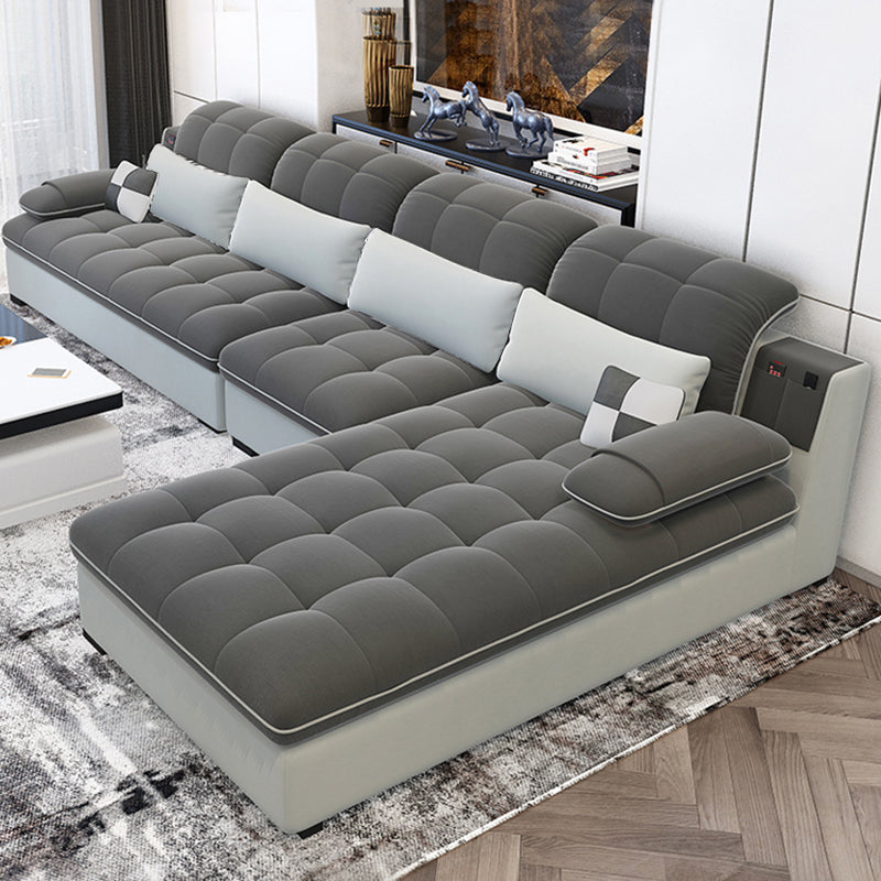 Pillow Top Arm L-Shape Right Hand Facing Sofa Furniture Sectionals