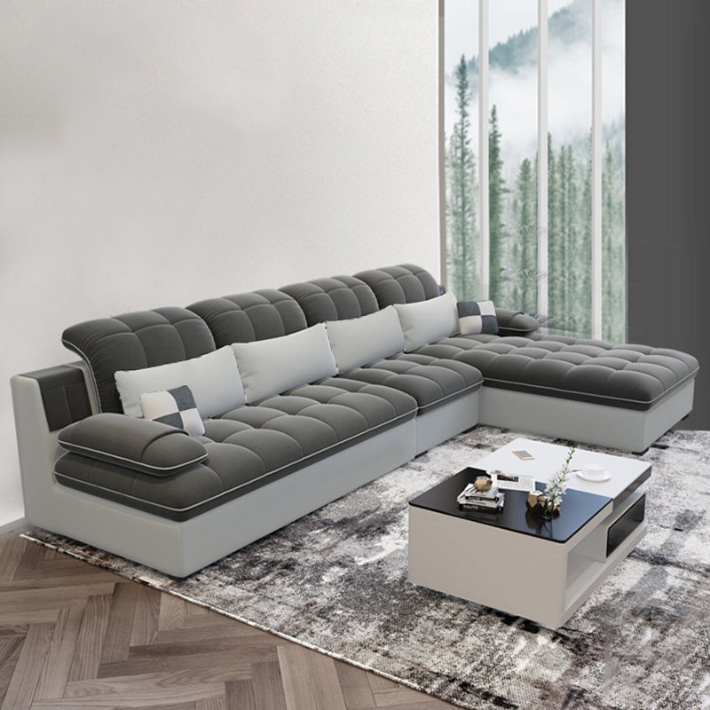 Pillow Top Arm L-Shape Right Hand Facing Sofa Furniture Sectionals