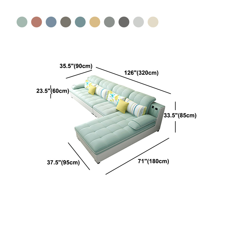 Pillow Top Arm L-Shape Right Hand Facing Sofa Furniture Sectionals