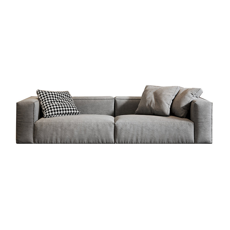 Square Arm Modern Cushion Back Velvet Living Room Sofa & Chaise