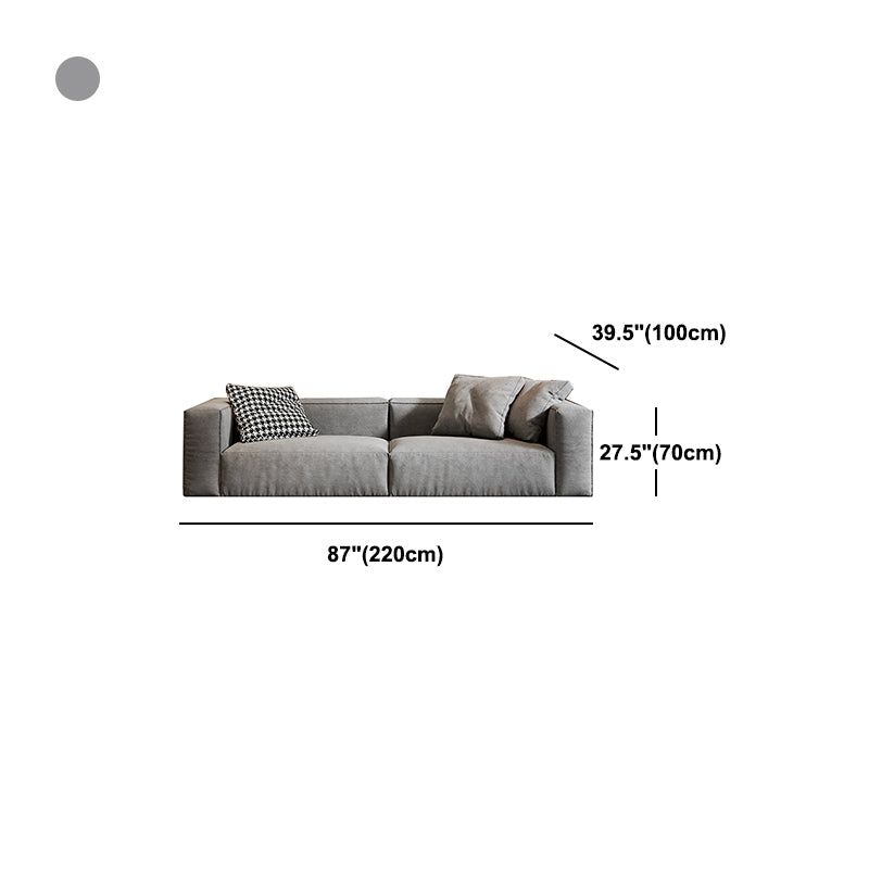 Square Arm Modern Cushion Back Velvet Living Room Sofa & Chaise
