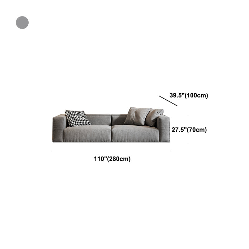Square Arm Modern Cushion Back Velvet Living Room Sofa & Chaise