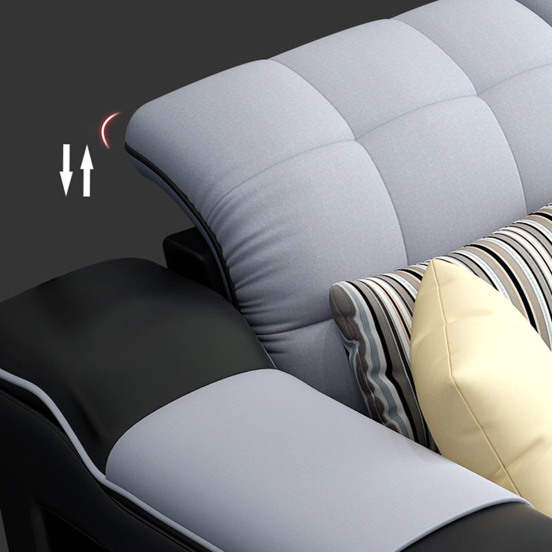 Pillow Top Arm Sofa Modular Faux Leather/Linen U-Shaped Furniture Sectionals