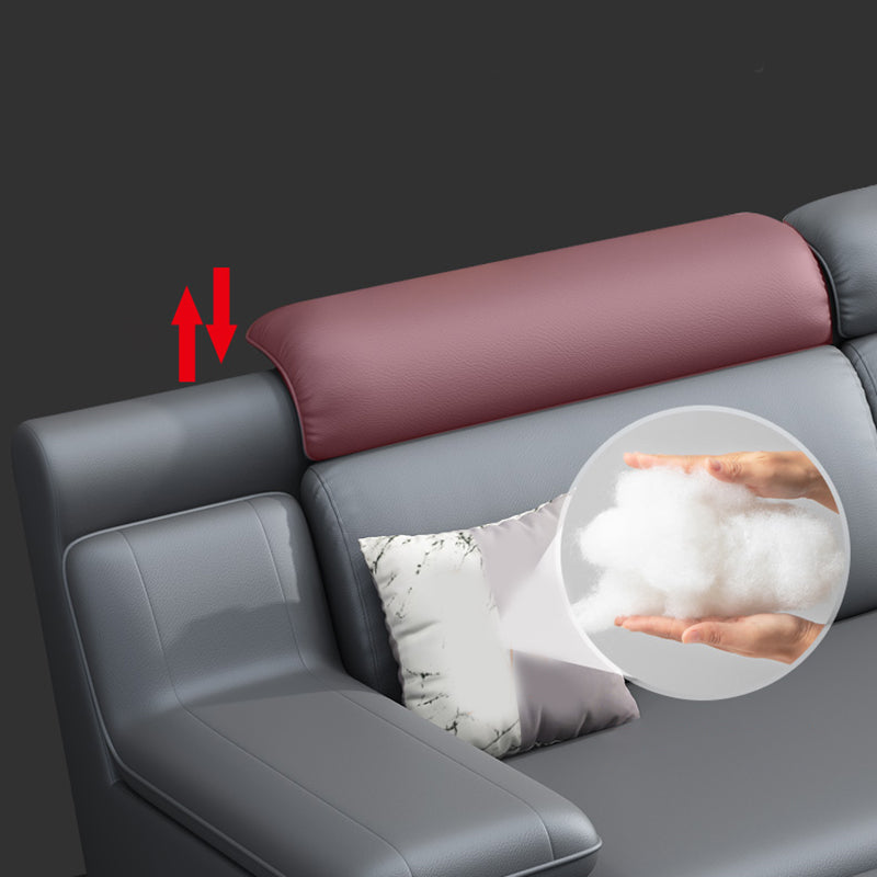 Contemporary Faux Leather and Cotton Blend Furniture Sectionals