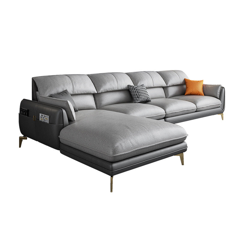 Scandinavian Pillow Wop Arm Sectional with Storage for Living Room