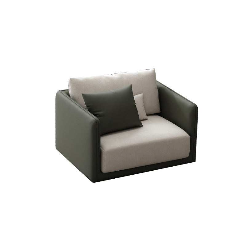 Leather White Sofa with Back Pillows candinavian Sofa for Living room