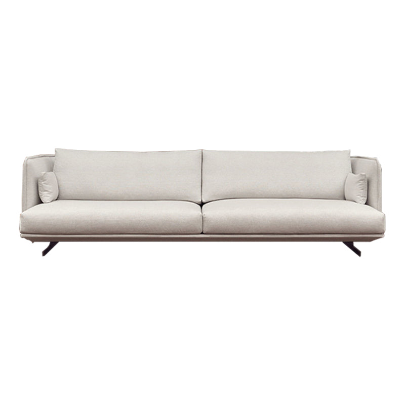 Beige Scandinavian Sofa/sectional with Square Arm for Apartment