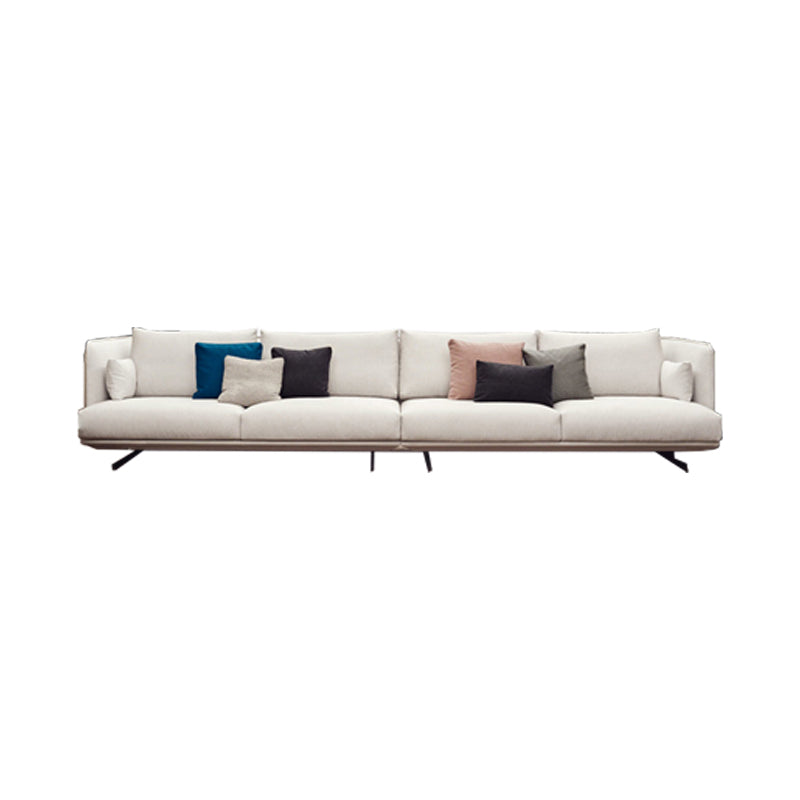 Beige Scandinavian Sofa/sectional with Square Arm for Apartment