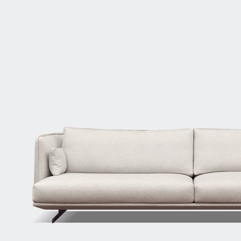 Beige Scandinavian Sofa/sectional with Square Arm for Apartment