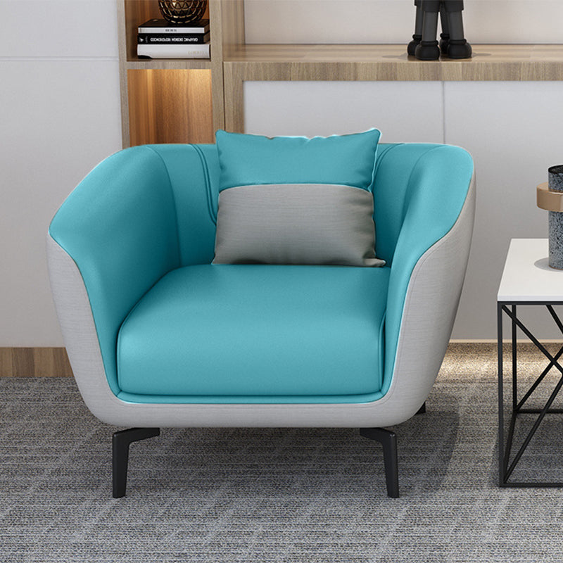 Faux Leather Tight Back Sofa Couch Standard Flared Arm Sofa Couch