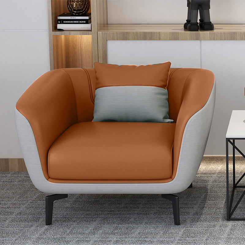 Faux Leather Tight Back Sofa Couch Standard Flared Arm Sofa Couch