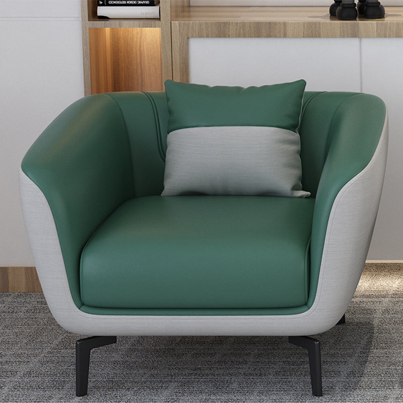 Faux Leather Tight Back Sofa Couch Standard Flared Arm Sofa Couch