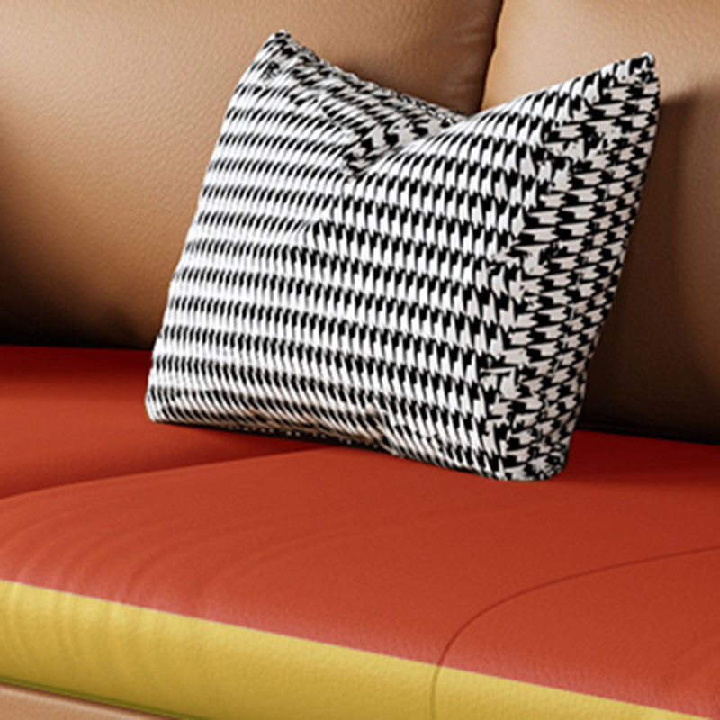 Stain Resistant Stationary 3-seater Square Arm Standard Cushions Sofa