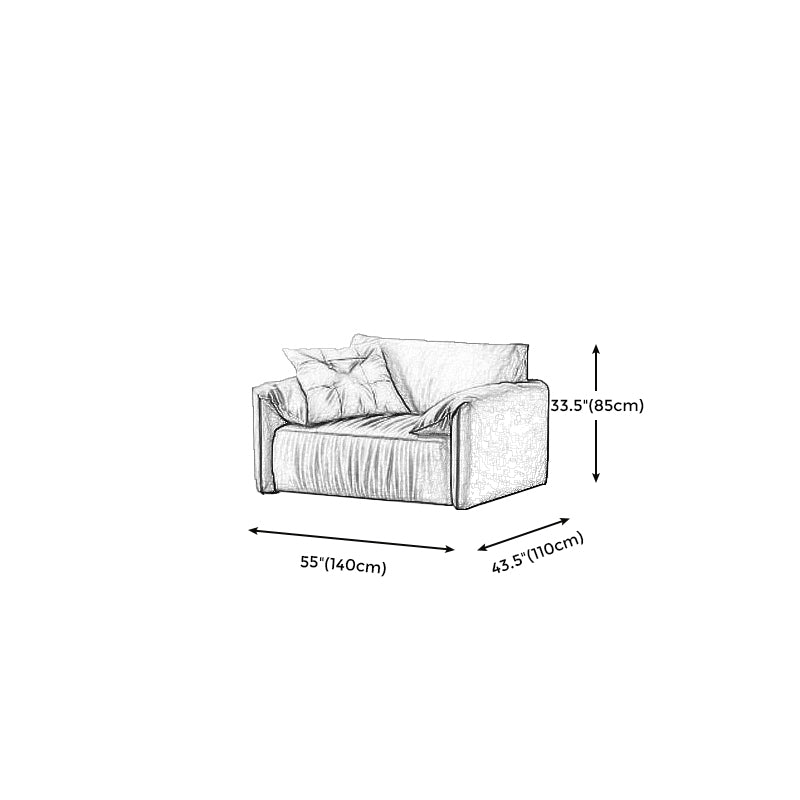 Stain Resistant Stationary 2-seater Pillow Top Arm Cushions Sofa
