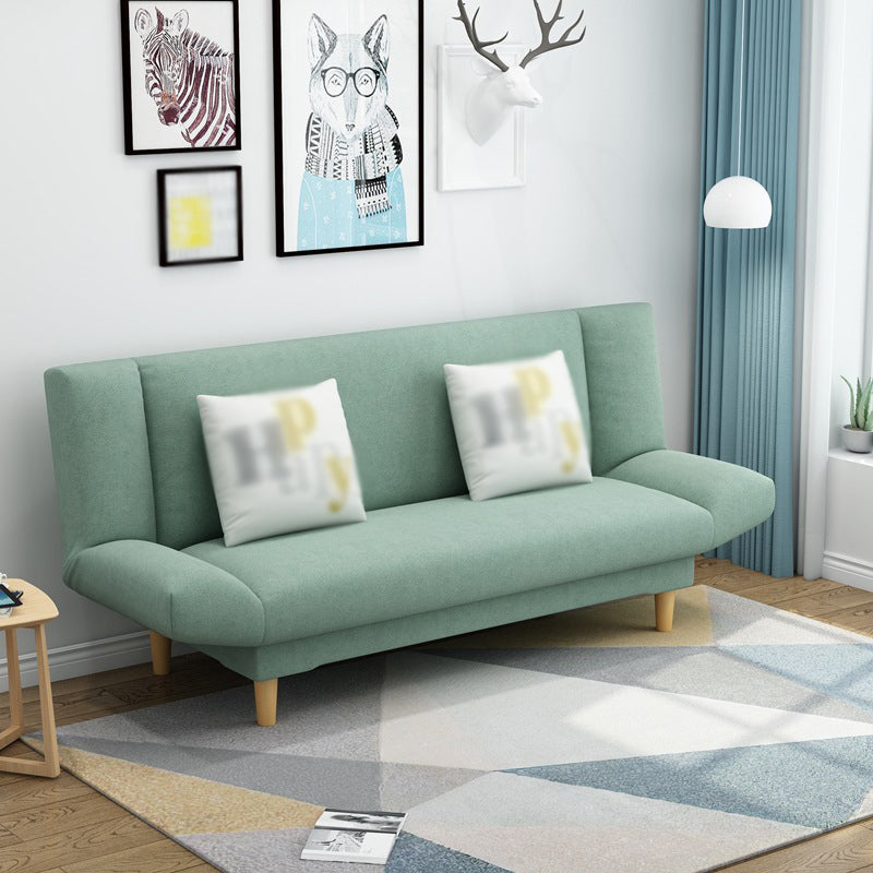 Linen Armless Sleeper with 2 Pillows Back for Apartment 29.53"