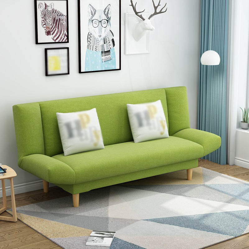 Linen Armless Sleeper with 2 Pillows Back for Apartment 29.53"