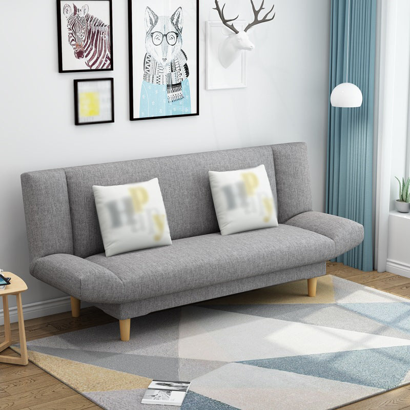 Linen Armless Sleeper with 2 Pillows Back for Apartment 29.53"