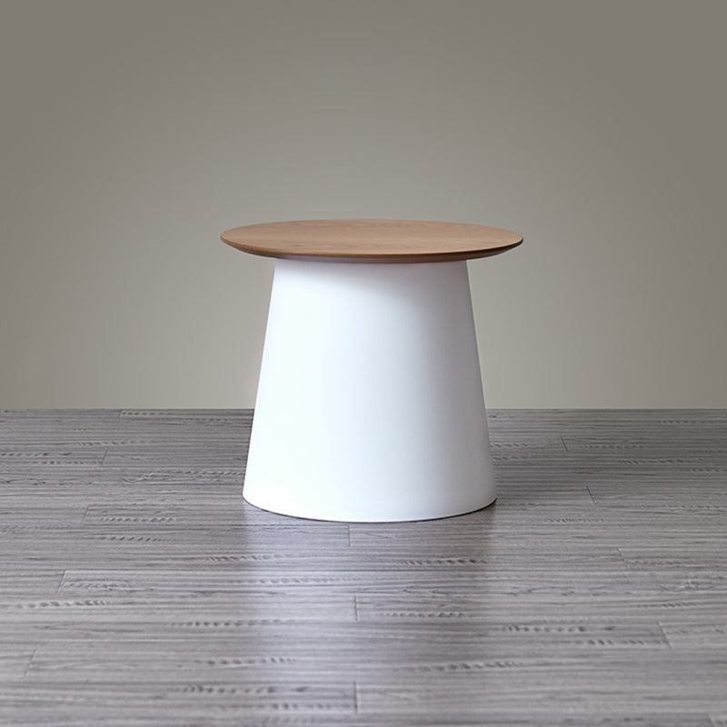 65/5000 Modern Style Wood/plastic Countertop Plastic Base Round Side Table