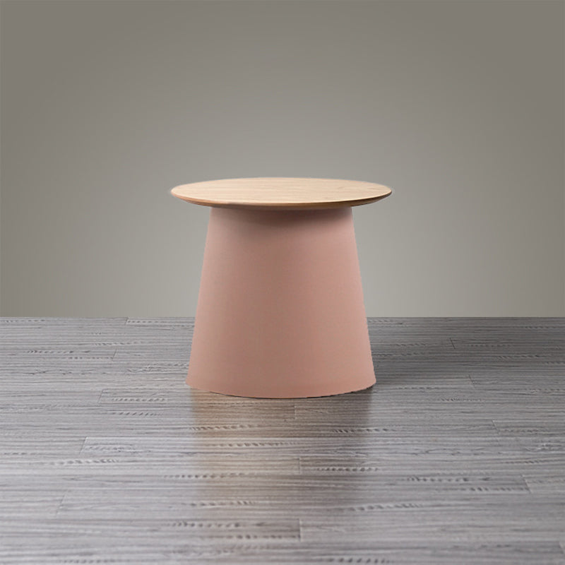 65/5000 Modern Style Wood/plastic Countertop Plastic Base Round Side Table