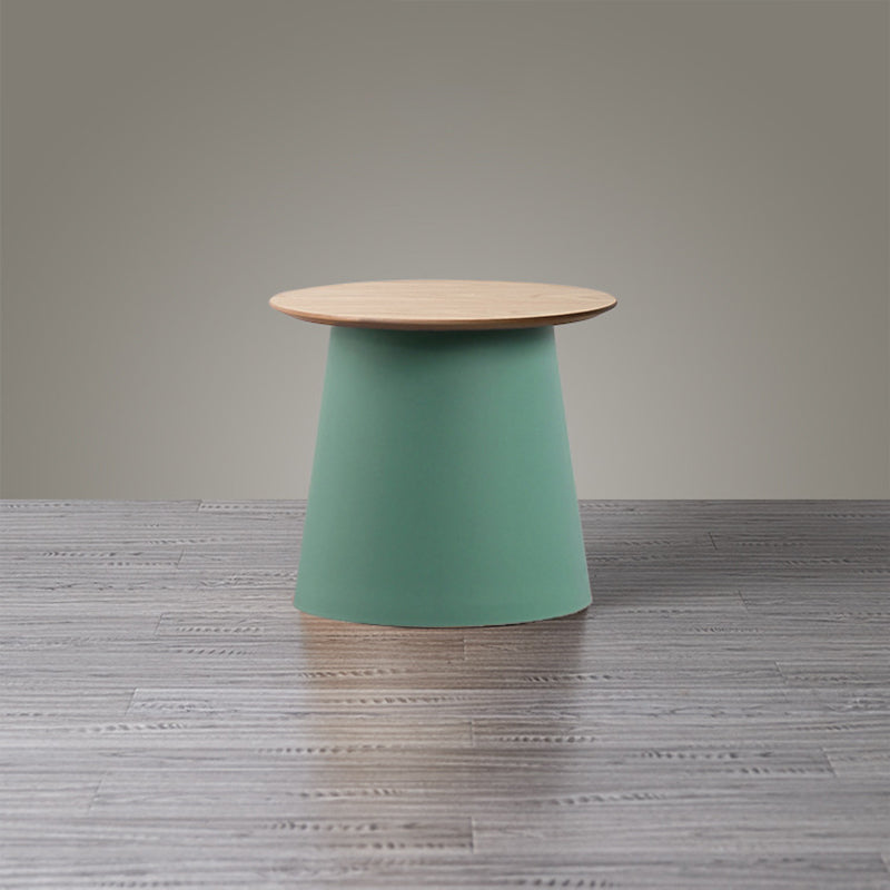 65/5000 Modern Style Wood/plastic Countertop Plastic Base Round Side Table