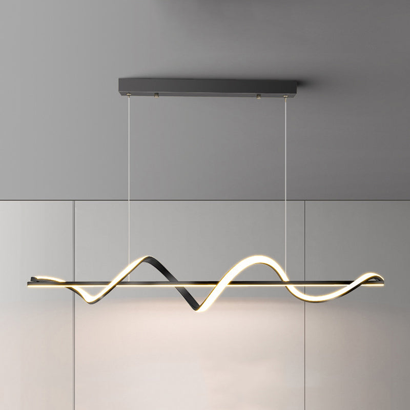LED Island Lighting Fixture Modern Metal Island Chandelier Light