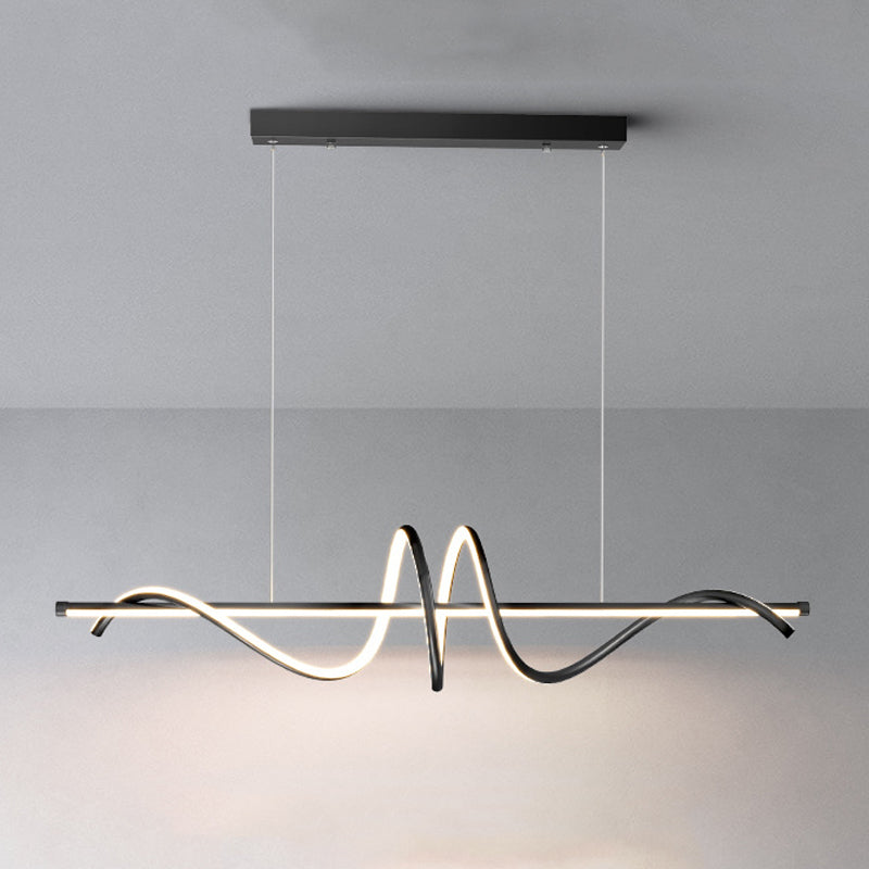 LED Island Lighting Fixture Modern Metal Island Chandelier Light