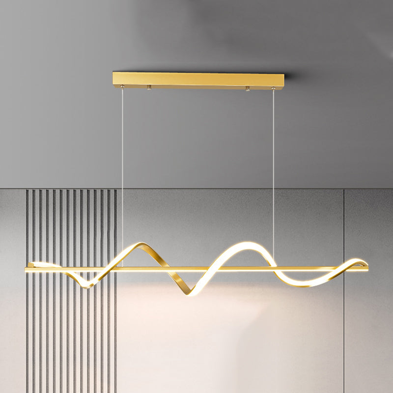 LED Island Lighting Fixture Modern Metal Island Chandelier Light