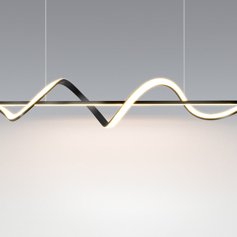 LED Island Lighting Fixture Modern Metal Island Chandelier Light