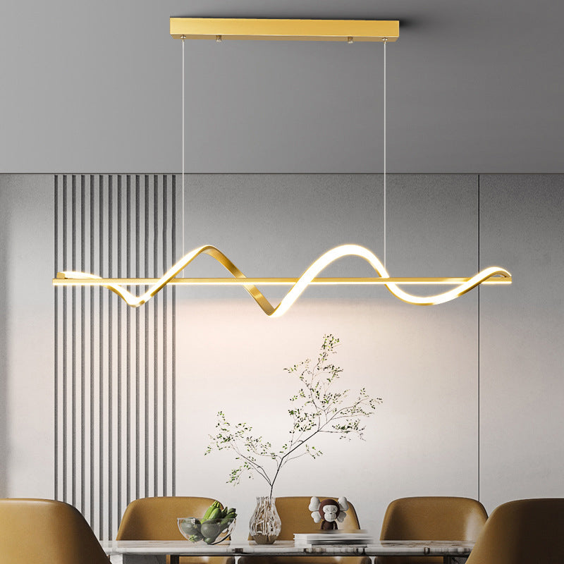LED Island Lighting Fixture Modern Metal Island Chandelier Light