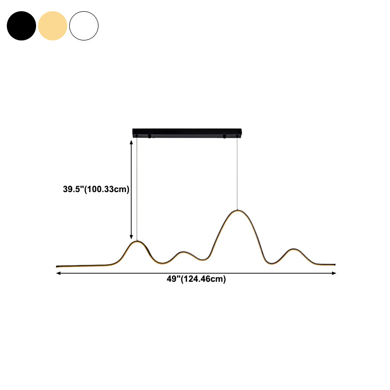 Modern Ceiling Pendant Light Metal LED Island Pendant Light for Dining Room